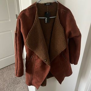 Brown Sued/Sherpa Coat